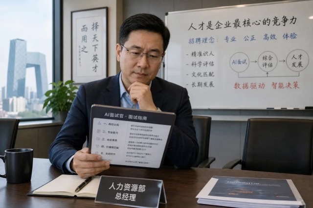 图：业务主管使用AI锦囊进行科学面试评估