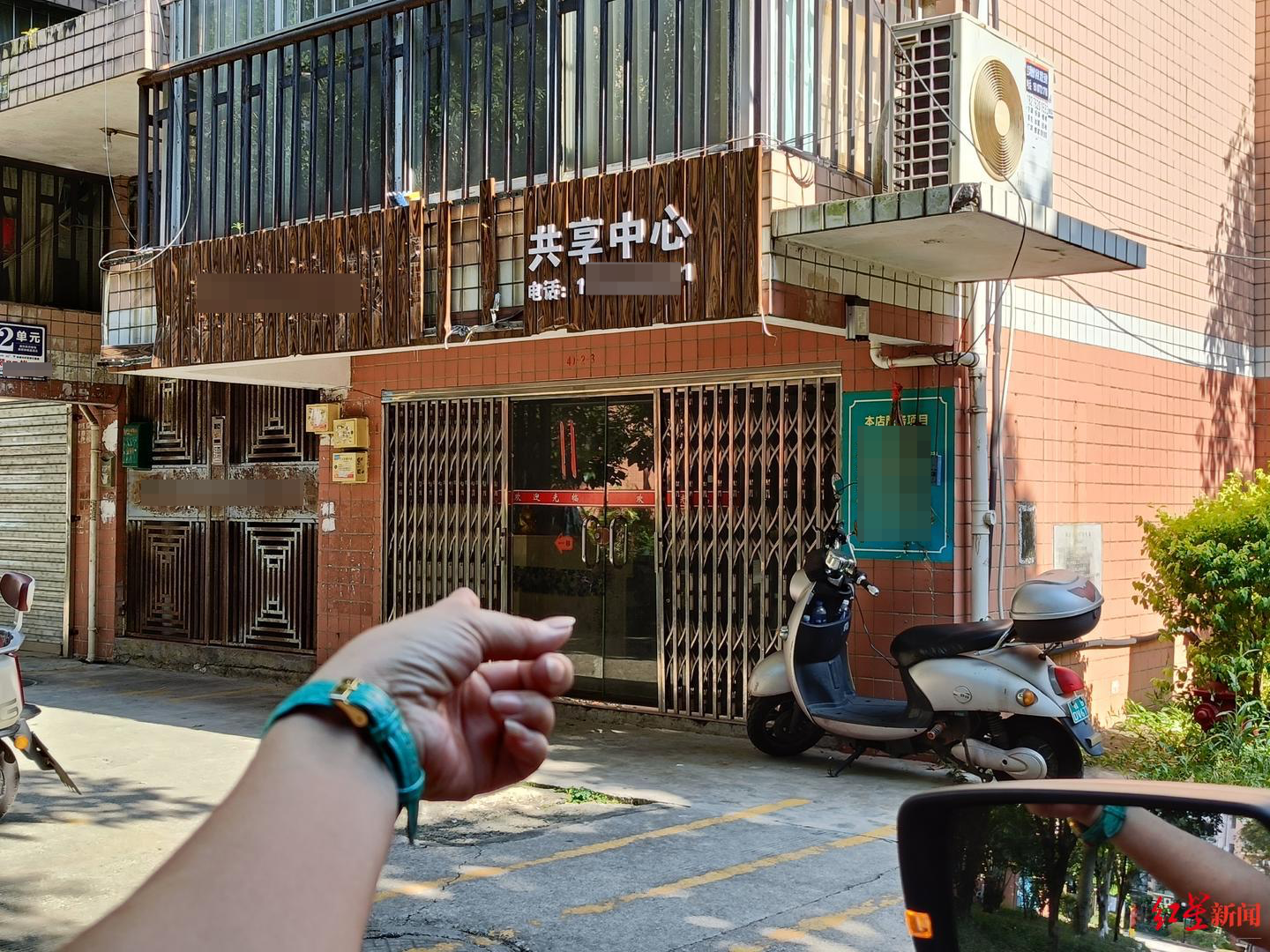 ▲涉案的一楼架空层