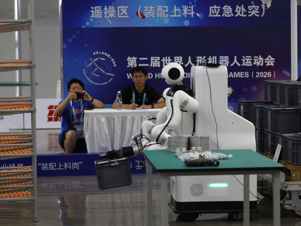 　　8月22日，第二届世界人形机器人运动会相关活动现场。（受访单位供图）