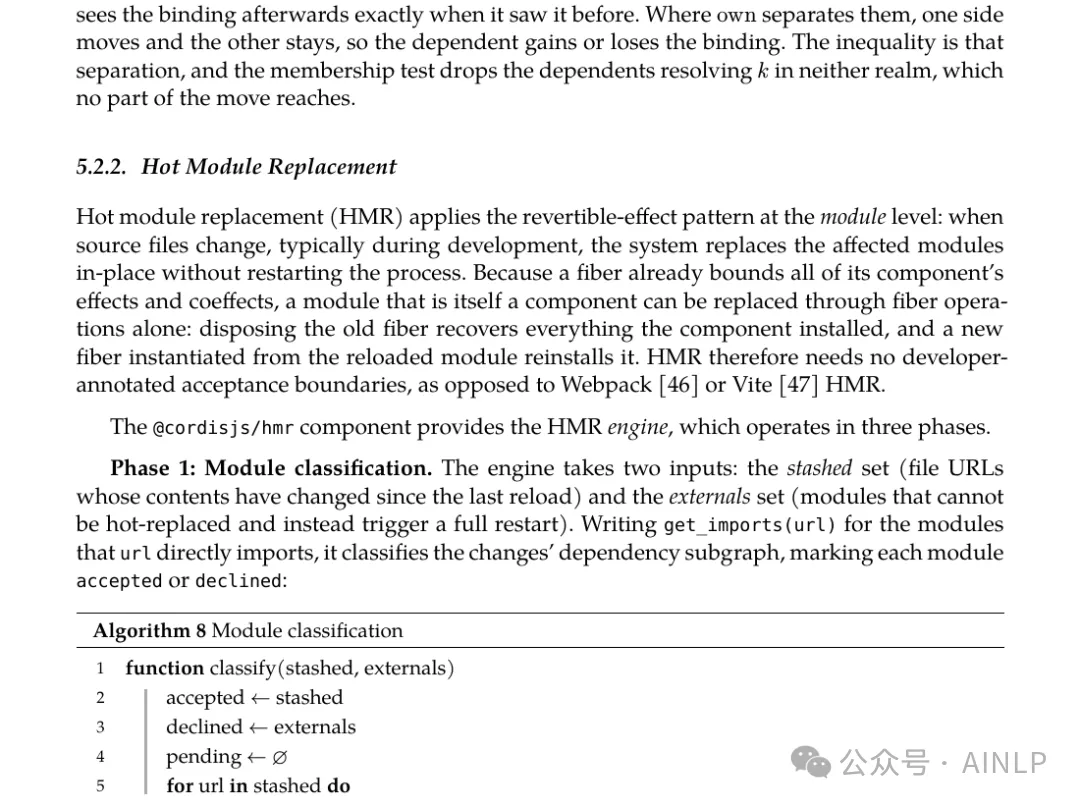 图 6:Cordis 论文的热模块替换章节,说明旧 fiber 回收副作用、新 fiber 重建以及失败回滚思路