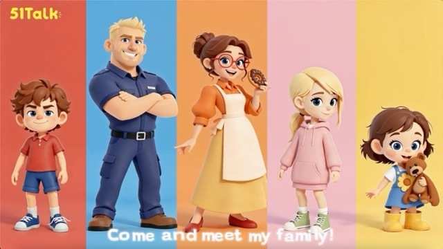 （图：《Global Communicator》全新课程中的IP人物Leo’s family）