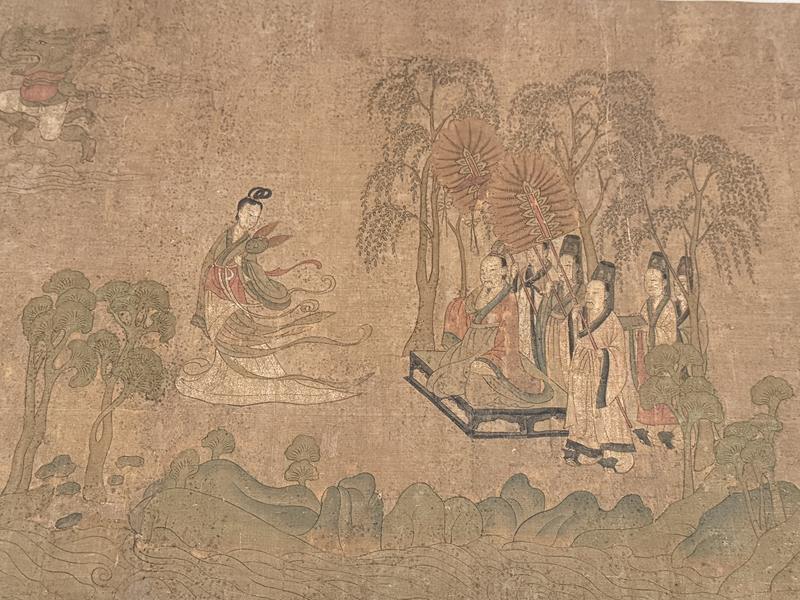 《洛神赋图》卷（宋摹本）局部画面。新京报记者 张建林 摄