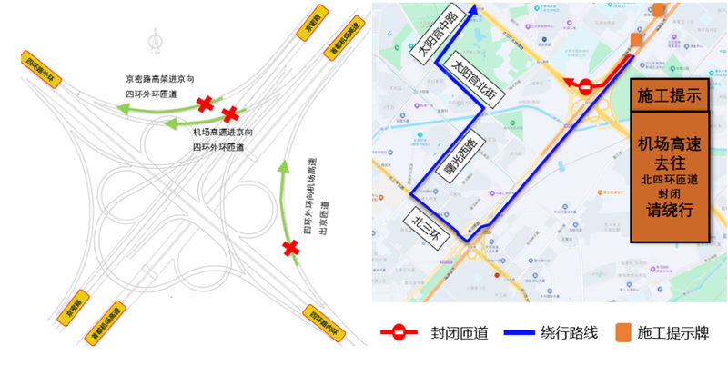 绕行路线。北京市交通委供图