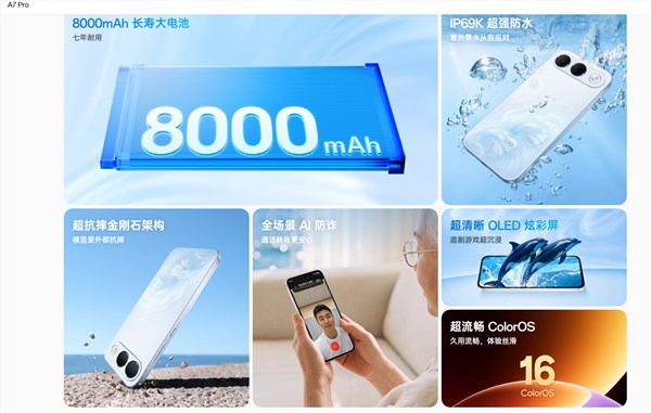 OPPO A7 Pro关键参数出炉：8000mAh电池七年耐用、6.57英寸OLED屏