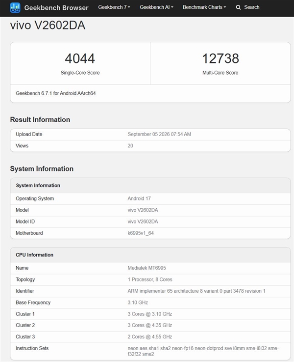 联发科最强Soc！天玑9600 Pro单核成绩突破4000分：vivo首发