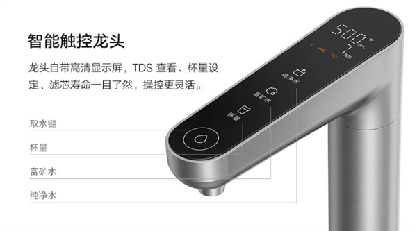 接出来就是矿泉水!小米推出米家富矿净水器2:1200G通量、8年长效RO