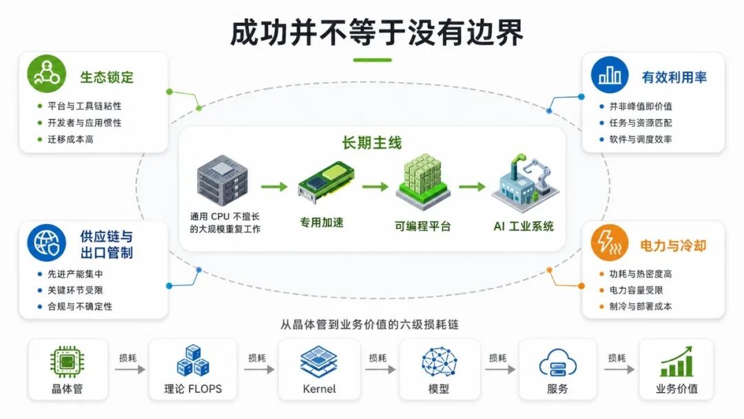 CUDA 迁移、有效利用率、供应链和能源约束构成 NVIDIA 平台边界