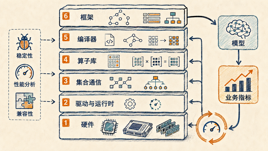国产计算卡全栈软件结构