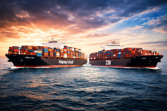 Hapag-Lloyd and ZIM container ships
