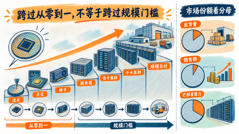 国产计算卡产业成熟度和市场份额口径