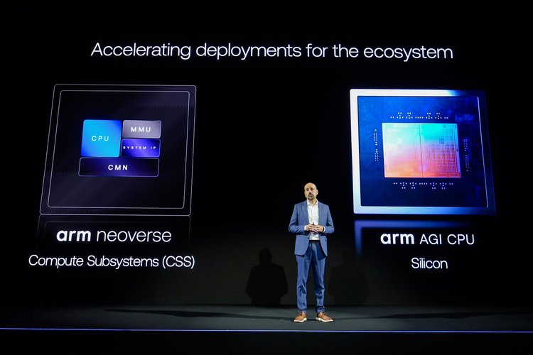 大会现场展示的Neoverse计算子系统与AGI CPU