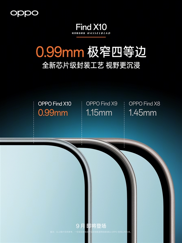 0.99mm极窄四等边!OPPO Find X10挑战物理极限