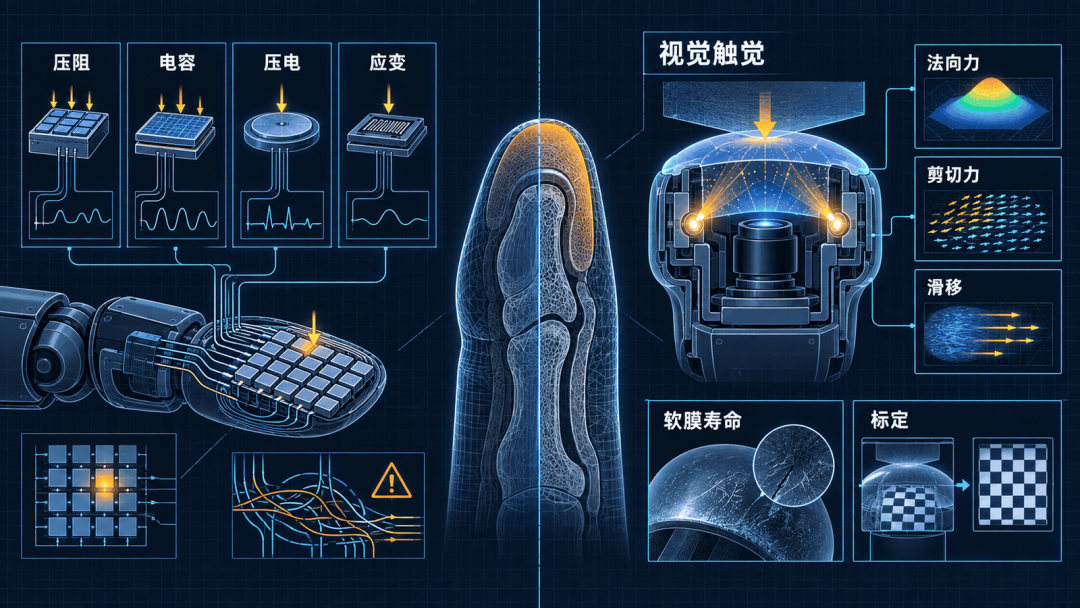 传统触觉传感器与视觉触觉对比