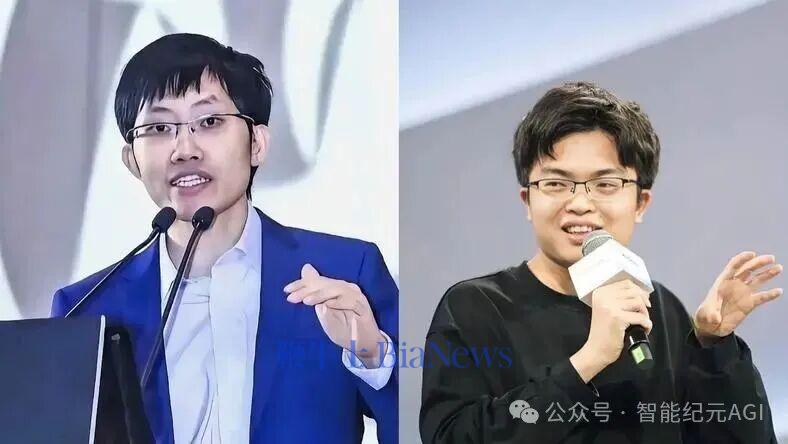 梁文锋向左，杨植麟向右