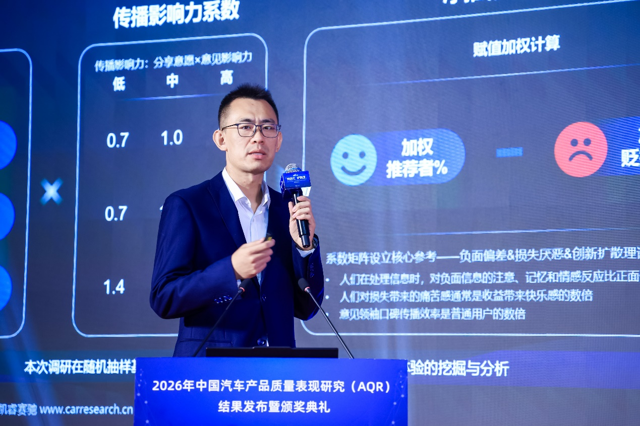 2026年中国汽车产品质量表现研究(AQR)结果发布暨颁奖典礼在京举办