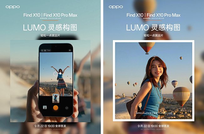 左，灵感构图界面示意；右，成片示意