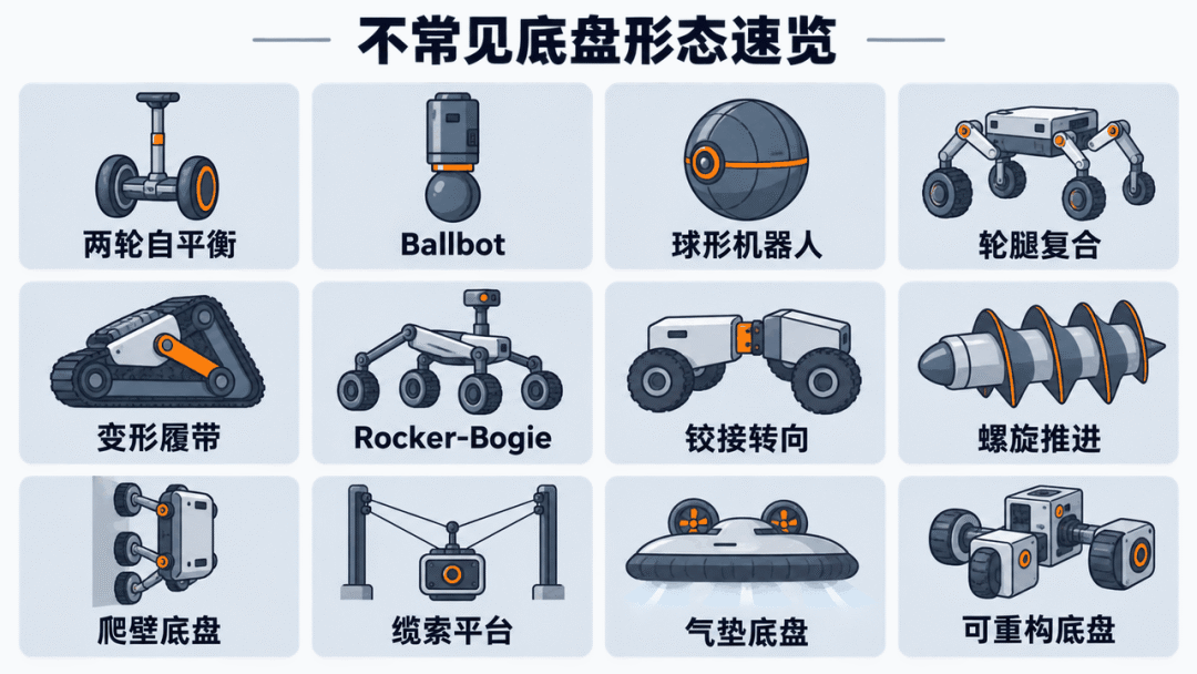 不常见移动机器人底盘形态速览