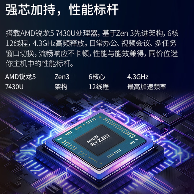 锐龙5核心助力 联想百应AI主机mini商用办公新选择