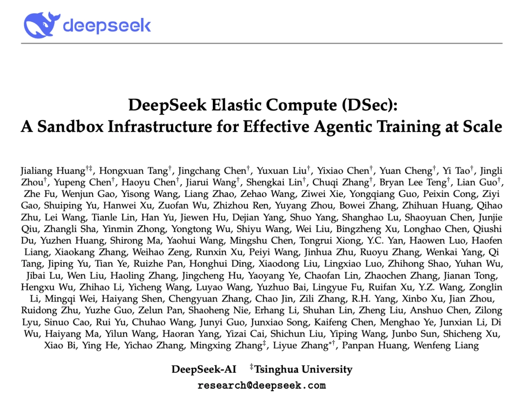 DeepSeek 新论文公开 Agent 训练,梁文锋署名 img