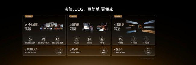 从找内容、看内容，到个性化服务与家庭设备联动，JUOS让AI更自然地融入家庭大屏的日常使用。